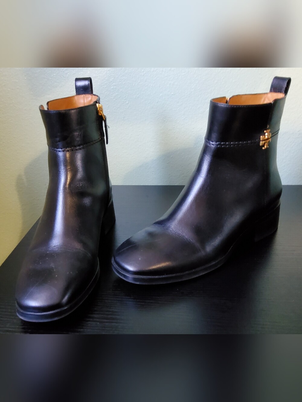 Tory Burch Black Leather Ankle Chelsea Boots US 7.5